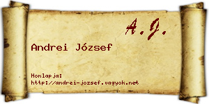 Andrei József névjegykártya