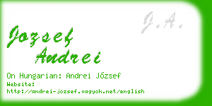 jozsef andrei business card